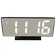 Электронные настольные зеркальные LED часы UKC DS-3618L Черные подсветка Белая - изображение 3