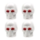 Защитные колпачки на ниппель Череп Alitek Skull Белый, 4 шт (67329) - изображение 2