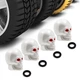 Защитные колпачки на ниппель Череп Alitek Skull Белый, 4 шт (67329) - изображение 7