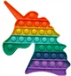 Іграшка антистрес пупирка Єдиноріг Pop It Rainbow 18х17 см - зображення 1