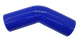 Патрубок угол 135° - D=75 толщина = 5 мм (150 мм х 150 мм) силикон синий - изображение 1