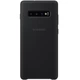 Силиконовый чехол накладка Protective Silicone Cover Samsung Galaxy S10 Plus + EF-PG975 black - изображение 1