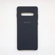 Силиконовый чехол накладка Protective Silicone Cover Samsung Galaxy S10 Plus + EF-PG975 black - изображение 2