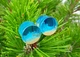 Серьги плаги WoodWork TUNNEL Round Blue Translucent 36 мм Деревянные - изображение 5