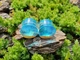 Серьги плаги WoodWork TUNNEL Round Blue Translucent 36 мм Деревянные - изображение 6