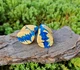 Серьги плаги WoodWork TUNNEL Double Drop Blue 52 мм Деревянные - изображение 8