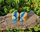 Серьги плаги WoodWork TUNNEL Double Drop Blue 52 мм Деревянные - изображение 9
