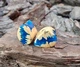 Серьги плаги WoodWork TUNNEL Double Drop Blue 52 мм Деревянные - изображение 10