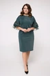 Платье "Паола" (изумрудный) 50 (XL) - изображение 1