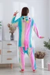 Женская кигуруми пижама взрослая и подростковая Kigurumi Единорог Радужный розовый S 145-155 см. (1003) - изображение 4