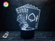 3Д лампа "Покер" 3DTOYSLAMP - зображення 1