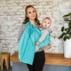 Слінг з кільцями жакардовий бірюзовий Lily - изображение 1