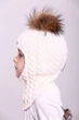 Зимняя шапка шлем Beezy для девочки 1801-25-22 Енот р. 3 (54-56 см) - изображение 2