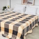 Бамбуковый плед в полоску Colorful home Шарпей Клетка 200х220см Серый с бежевым - изображение 1