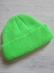 Коротка рвана шапка з шпилькою салатовий One size - зображення 3
