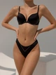 Комплект Dream Academy High Hope Бюстгальтер Push-up і Трусики Бразиліана Чорний 80С/XL (925735) - зображення 2