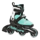 Ролики детские Rollerblade Microblade Free 3WD G Agua White 2022 (Бело-бирюзовый, 28-32) - изображение 1