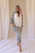Пижама кигуруми Kigurumi Кролик Зайчик Заяц Негодяй Серый L 165-175 см (1067) - изображение 1