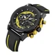 Часы Megir Black Yellow Black MG2051 (MN2051G-BK-1-N13) - изображение 2