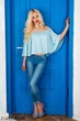 Женская блузка Подіум Rene 21289-BLUE L Голубой - изображение 4