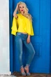 Женская блузка Подіум Rene 21289-YELLOW S Желтый - изображение 2