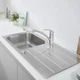 Мойка для кухни GROHE из нержавеющей стали K500 1000x500мм прямоугольная врезная матовая 0.7мм с сифоном 31563SD1 - изображение 4
