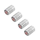 Ковпачки на ніпель з логотипом Fiat Alitek Long Silver Фіат Logo white/Red, 4 шт (67260) - зображення 4