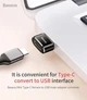 ​Переходник адаптер Baseus OTG 5А Type-C to USB A CAAOTG-A01 black - изображение 5