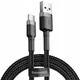 Кабель Baseus Cafule Cable USB to Type-C 2A 2m CATKLF-CG1 Black-Grey - изображение 1