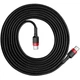 Кабель Baseus Cafule Cable Type-C to Type-C PD2.0 60W 20V 3A 2m CATKLF-H91 Black-Red - изображение 3