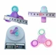 Игрушка анти стресс 2в1 Spinner-Pop It металлический подшипник разноцветный - зображення 3