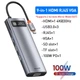 Хаб Baseus 9в1 Metal Gleam |3хUSB, 4К HDMI, Type-C, 100W PD, VGA, LAN, TF, SD|для Macbook/Windows/Android/iOS - изображение 1