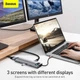 Хаб Baseus 9в1 Metal Gleam |3хUSB, 4К HDMI, Type-C, 100W PD, VGA, LAN, TF, SD|для Macbook/Windows/Android/iOS - изображение 5