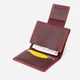 Картхолдер кожаный Grande Pelle leather-11408 Бордовая - изображение 4