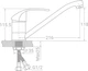 Смеситель-кран кухонный TAU SL-1B243C - изображение 7