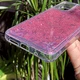 Чехол Glitter для Xiaomi Poco M3 бампер жидкий блеск Розовый - изображение 4