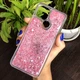 Чохол Glitter для OPPO A15S бампер рідкий блиск Рожевий - зображення 2