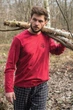 Пижама мужская Key прямые брюки и кофта с длинными рукавами 2XL Графитовый с красным MNS 432 B21 - изображение 4