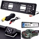 Рамка для автомобільного номера з камерою Car Plate Camera JX-9488 з підключенням до реєстратора або штатного монітора авто Чорний (723912) - зображення 1