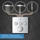 Термостат для ванни прихованого монтажу Grohe Grohtherm SmartControl, зовнішня частина, хром (29121000) - изображение 6