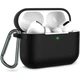 Силиконовый футляр с карабином для наушников AirPods Pro Black - изображение 1