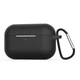 Силиконовый футляр с карабином для наушников AirPods Pro Black - изображение 3