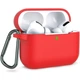 Силиконовый футляр с карабином для наушников AirPods Pro Red - изображение 1