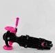 Самокат с сиденьем и с защитным бортиком 5в1 Best Scooter S 8509 PU колеса с подсветкой Черный с розовым - изображение 5
