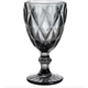 Бокалы для вина из цветного стекла набор 6 шт Glassware 240 мл Серый (Крупный ромб) - изображение 2