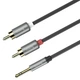 Кабель Hoco Grey UPA-10 Stereo 3,5"-2RCA" 1m Hoco Grey UPA-10 - изображение 2
