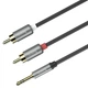 Кабель Hoco Grey UPA-10 Stereo 3,5"-2RCA" 1m Hoco Grey UPA-10 - изображение 3
