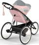 Спортивная беговая прогулочная коляска Cybex Sport Avi Silver Pink на черной раме с оранжевыми деталями - изображение 4