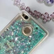 Чехол Glitter для Xiaomi Redmi 3s / 3 Pro Бампер Жидкий блеск Бирюзовый - изображение 3