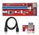 Райзер SATA 007S 60см USB PCI-E 1x to 16x САТА 375325668 Червоний - зображення 1